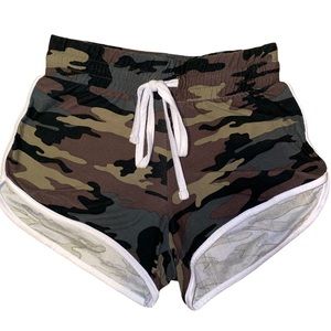 Camo print shorts